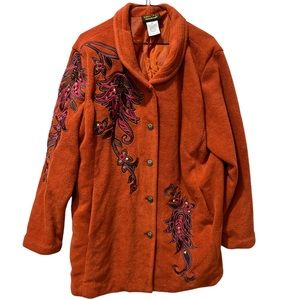 Bob Mackie Orange Jacket with Pink Embroidery